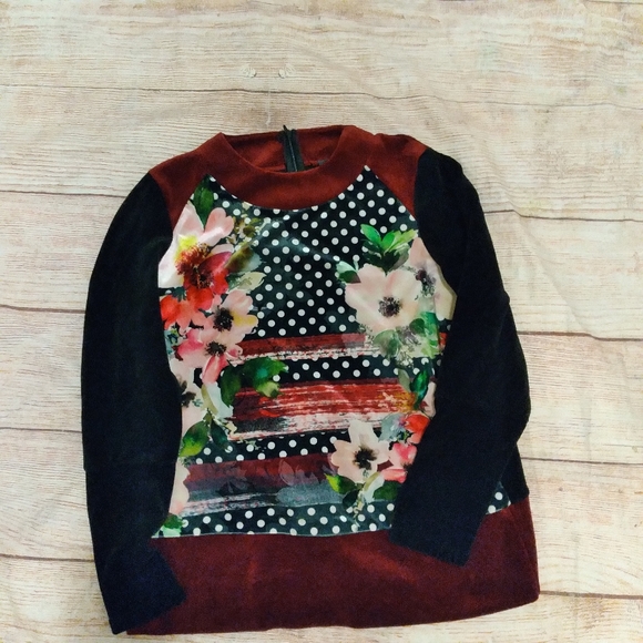 Calliste velour casual top size L - Picture 3 of 4
